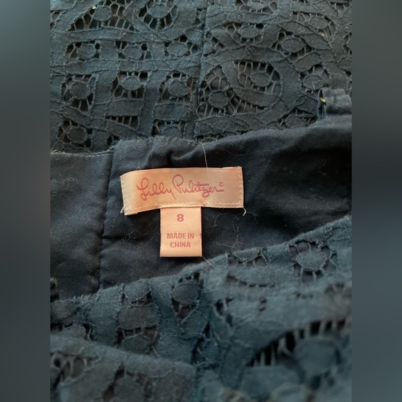 Lilly Pulitzer Navy Blue Karina Lace Mini Dress - Picture 3 of 11